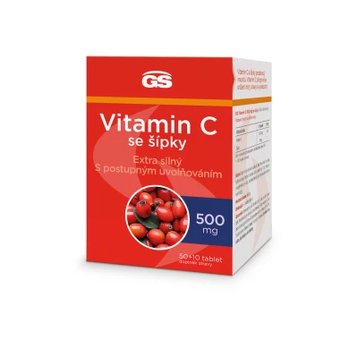 GS Vitamin C500 + šípky 50 + 10 tablet