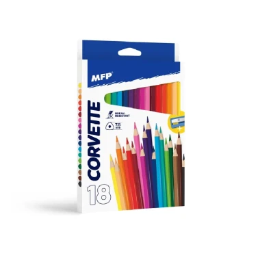 Pastelky MFP 18 ks triangular s ořezávátkem