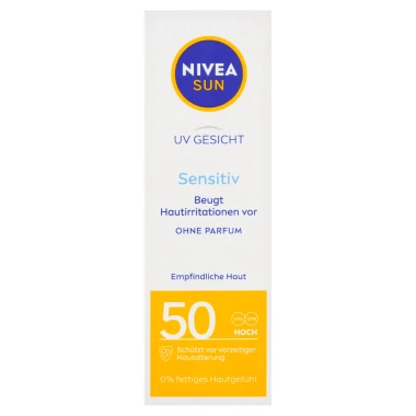 Nivea Sun Sensitive Pleťový krém na opalování OF 50 50 ml