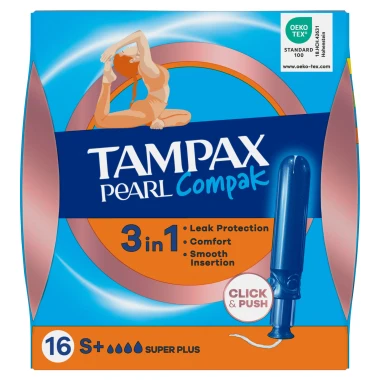 Tampax Pearl Compak Super Plus Tampony s aplikátorem 16 ks