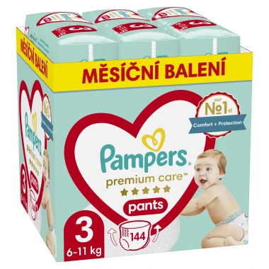 Pampers Premium Care Pants, vel.  3, 144 ks