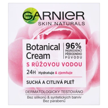 Garnier Botanical hydratační krém s růžovou vodou na suchou a citlivou pleť 50ml