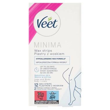Veet Minima Voskové pásky na nohy a tělo 12 ks