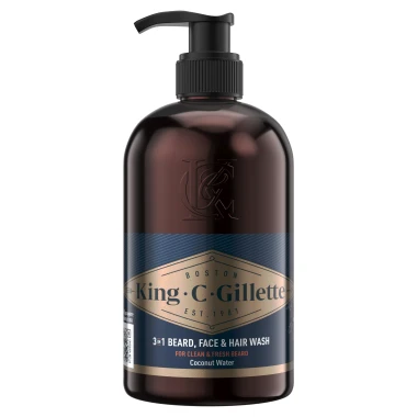 King C. Gillette mycí emulze na obličej a vousy 350 ml
