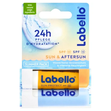 Labello Sun Protect OF 50 + Hydro Care OF 15 Pečující balzám na rty 2 x 4,8g