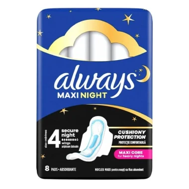 Always Classic Night Hygienické vložky s křidélky, vel. 4, 8 ks