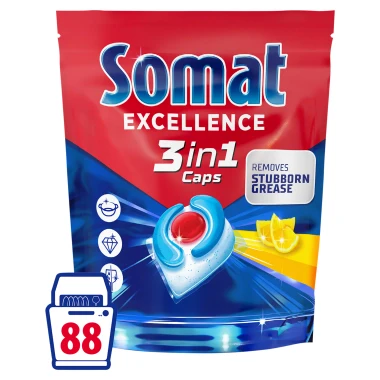 Somat Excellence 3in1 Lemon Fresh Kapsle do myčky nádobí 88 ks