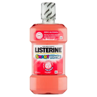 Listerine Smart Rinse Mild Berry Ústní voda bez alkoholu 500 ml