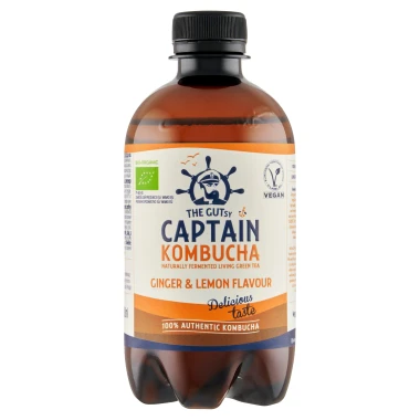 The Gutsy Captain BIO kombucha ginger & lemon 400 ml
