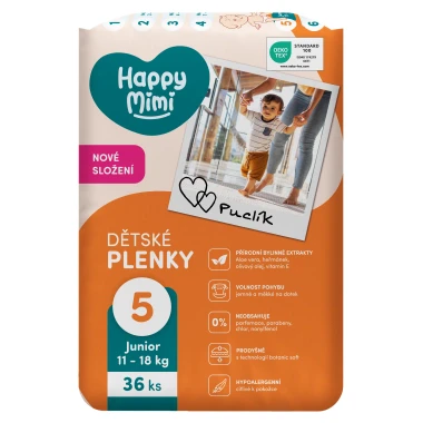 Happy Mimi Dětské plenky 5, 36 ks