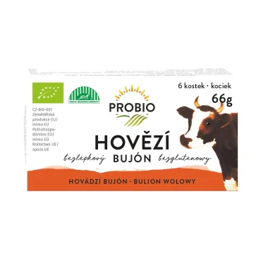 Probio Bujón Hovězí - kostky BIO 6 x 0,5 l  66 g