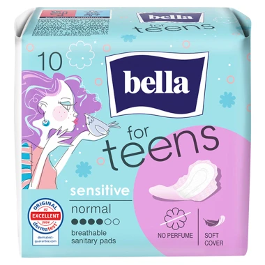 Bella For Teens Sensitive Normal hygienické vložky 10 ks