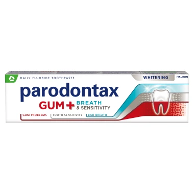 Parodontax Dásně + Dech & Citlivé zuby Whitening Zubní pasta proti zápachu z úst 75 ml