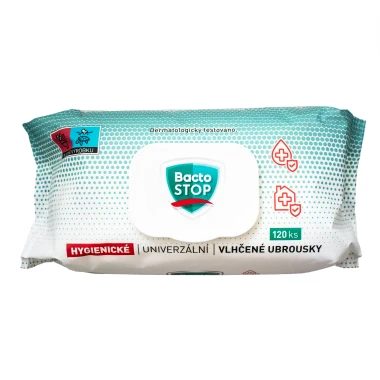 BactoSTOP Hygienické vlhčené ubrousky 120 ks