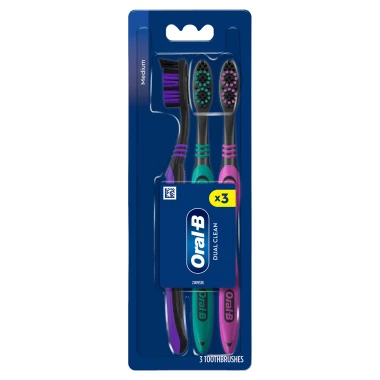 Oral-B Allrounder Black manuální zubní kartáček 3 ks