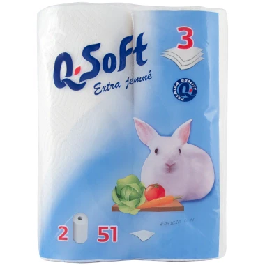 Q-Soft 3-vrstvé kuchyňské utěrky 2ks