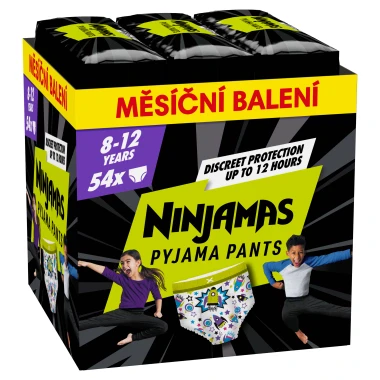 Ninjamas Pyjama Pants Kosmické lodě, 8 Let, 27kg-43kg, 54 ks