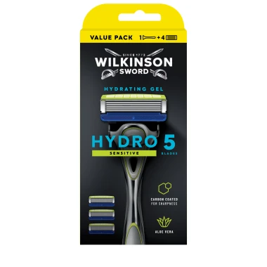 Wilkinson Sword Hydro 5 holicí strojek Skin Protection Sensitive + 4 náhradní hlavice