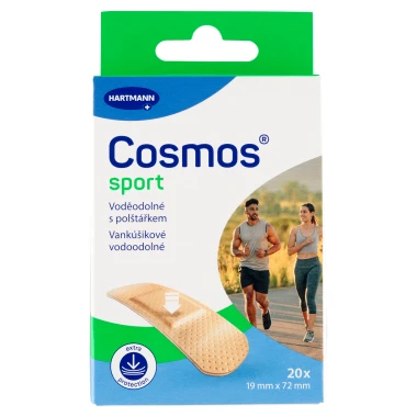 Hartmann Cosmos Sport voděodolné náplasti s polštářkem 19 mm x 72 mm 20 ks