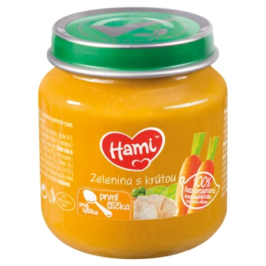 Hami Masozeleninový příkrm Zelenina s krůtou první lžička 125g