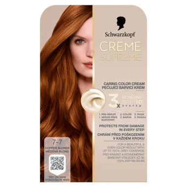 Schwarzkopf Creme Supreme Pečující barvicí krém 7-7 měděná blond