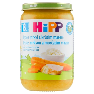 HiPP BIO rýže s mrkví a krůtím masem 220 g