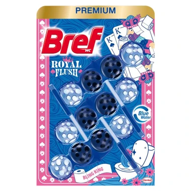 Bref Premium Royal Flush Bling King tuhý WC blok 3 x 50g