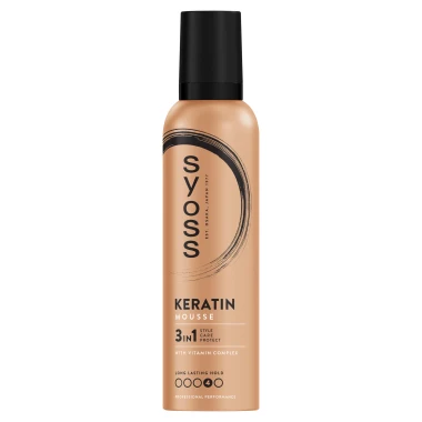 Syoss Keratin 3v1 pěnové tužidlo pro ochranu vlasů 250 ml