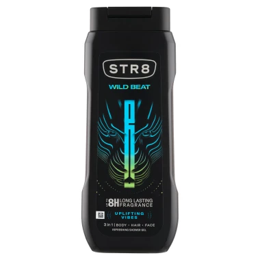 STR8 Wild Beat osvěžující sprchový gel 3 v 1 400 ml