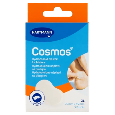 Hartmann Cosmos Hydrokoloidní náplasti na puchýře 75 mm x 45 mm 5 ks