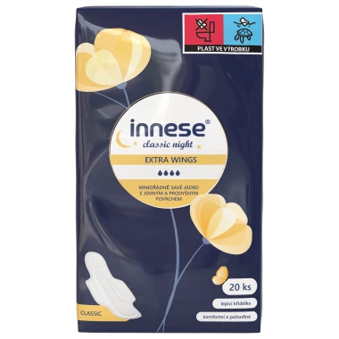 innese Classic dámské vložky s křidélky noční 20 ks