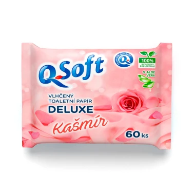 Q-Soft Vlhčený toaletní papír Deluxe Kašmír 60 ks