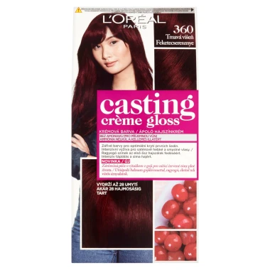 L'Oréal Paris Casting Creme Gloss semipermanentní barva na vlasy  360 tmavá višeň, 48+72+60ml