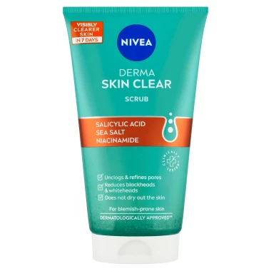 Nivea Derma Skin Clear Čisticí pleťový peeling 150ml