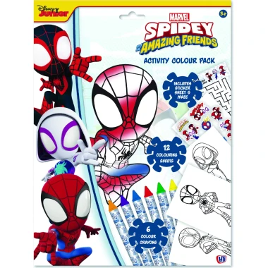 Spidey pracovní listy s barvami
