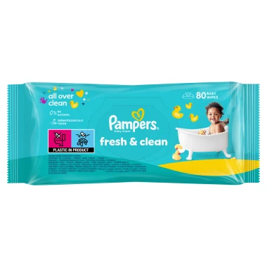 Pampers Fresh Clean Baby čisticí ubrousky 80 ks