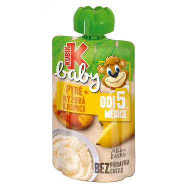 Kubík Baby JABLKO, Banán, Rýžová krupice 100g