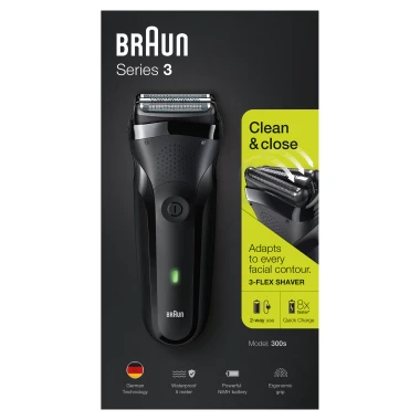 Braun Series 3 300 Elektrický holicí strojek pro muže černý