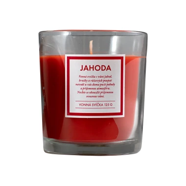 Q-Home vonná svíčka jahoda 125g bez víčka