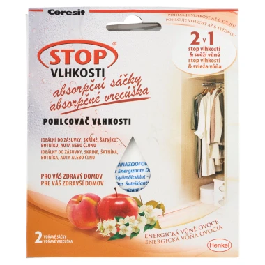 Ceresit Stop Vlhkosti absorpční sáčky energická vůně ovoce 2 x 50 g