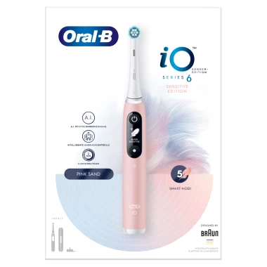 Oral-B iO Series 6 Pink Sand Elektrický zubní kartáček s magnetickou technologií iO