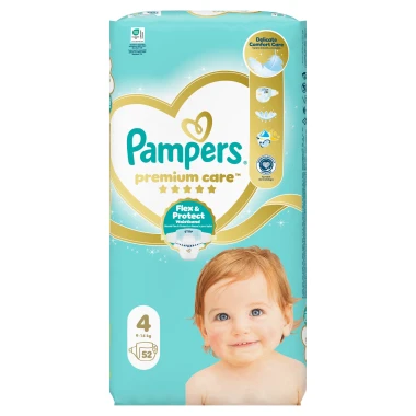 Pampers Premium Care, vel. 4, 52 ks