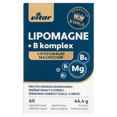 Vitar Lipomagne + B komplex 60 veganských kapslí