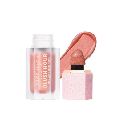 Profusion Třpytivá tekutá tvářenka Shimmer Blushlighter Blush Hour Strawberry Mimosa 6 ml
