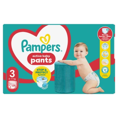 Pampers Active Baby Pants, vel. 3, 128 ks