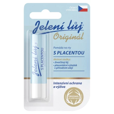 Jelení Lůj Originál Pomáda na rty s placentou 4,5 g