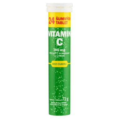 Vitar Vitamin C příchuť pomeranč a citron 180 mg 24 tablet 