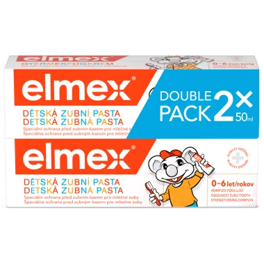 elmex® Kids Dětská zubní pasta pro děti od prvního zoubku do 6 let Duopack 2 x 50 ml