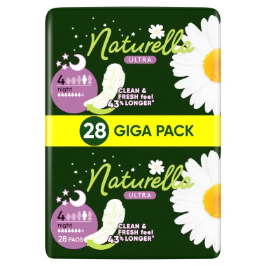 Naturella Ultra Night Hygienické vložky s křidélky, vel. 4, 28 ks