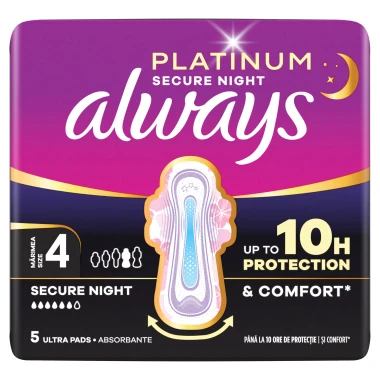 Always Platinum Hygienické vložky s křidélky, velikost 4, 5 ks